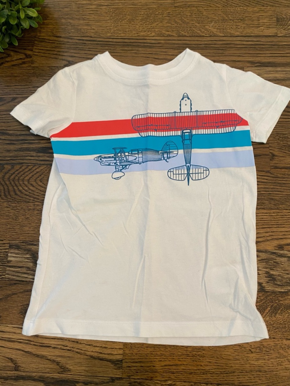 Lands’ End Boys Airplane Tshirt Sz 4